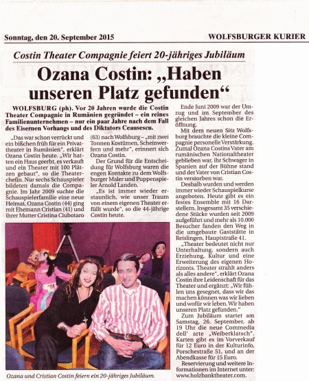 Costin Theater Compagnie 20 Jahre-Kurier